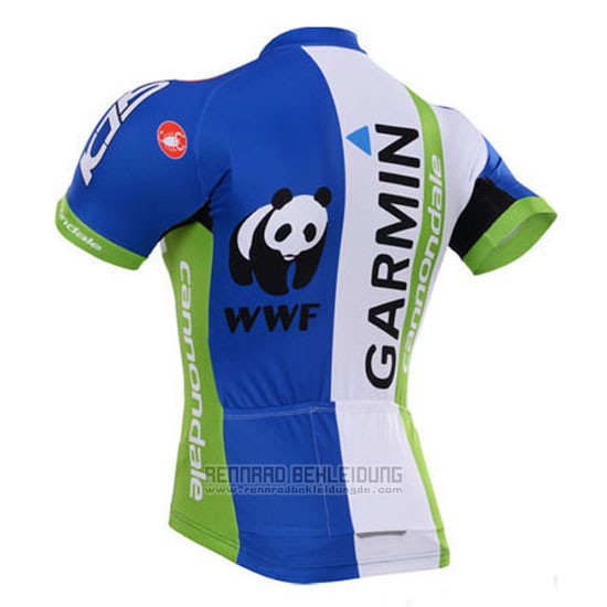 2015 Fahrradbekleidung Garmin Blau und Wei Trikot Kurzarm und Tragerhose